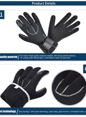 3mm Neoprene Diving Gloves Men Wetsuit Gloves Snorkeling