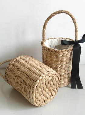 Corn braided catridge woven bag leisure beach bag handbag