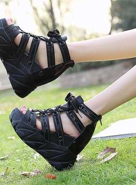 Women Comforty Shoes Women Muffin Bottom Wedges Heels Summer