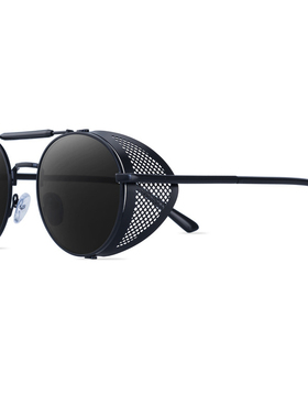 2022 NEW Round Steampunk Sunglasses Men Women Fashion Metal
