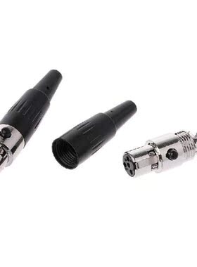 1Pcs High Quality Mini XLR 3 4 Pin Female Plug Small XLR Aud