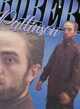 Funny Robert Pattinson anding Meme T Shirt Men Pre-shrunk