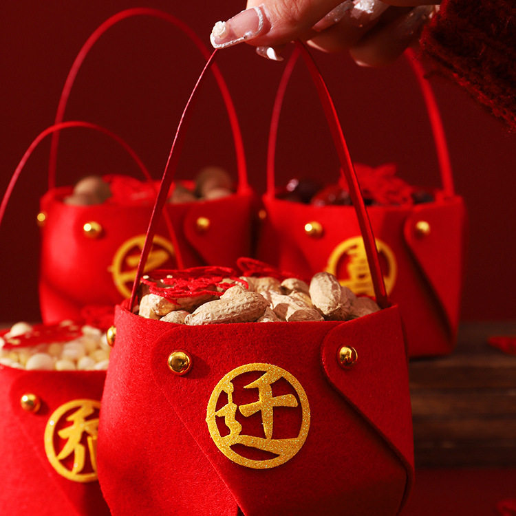 乔迁之喜新居装饰入宅仪式用品搬家客厅布置福满新居手提篮子摆件,淘宝优惠券,粉丝福利购,淘宝优惠卷