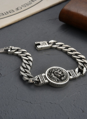 新品复古个性唐草转动森林王手链