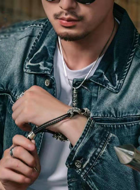 手工打造个性霸气腾龙手链男士饰