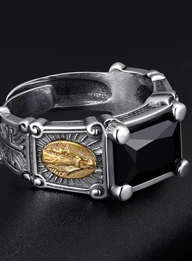 镀S925银新款戒指个性霸气男士嘻