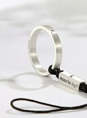 镀S925银新款指环扣手机挂绳情侣