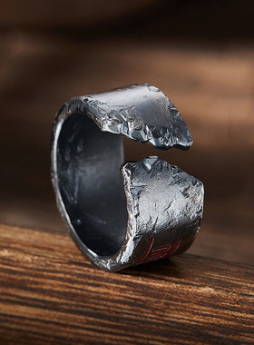 新品新款道系山鬼古法戒指霸气国