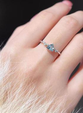 麋鹿S925气质精致纯银胖海蓝