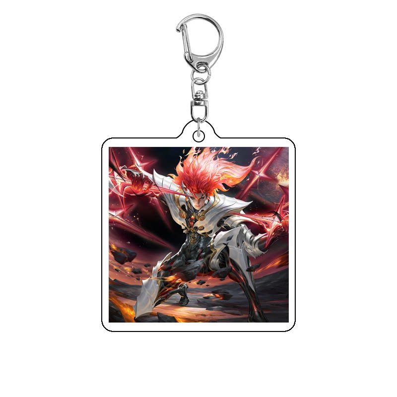 王者荣耀皮肤王者荣耀皮肤海报来图定制亚克力钥匙扣书包挂件送男女生日小礼物
