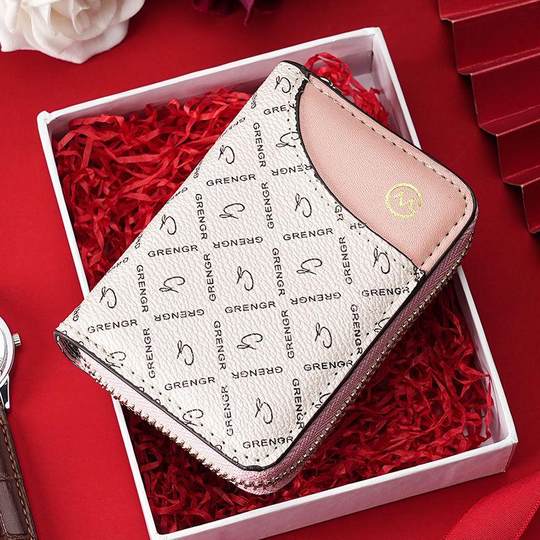 High-end card bag for women's anti-demagnetization compact and multiple card positions