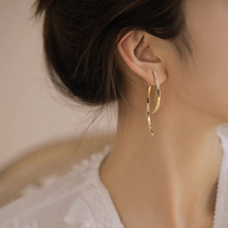 Golden Cold Wind Geometric Earrings Irregular Line Earrings Small CrowdDesign Sense Superior Earwear Woman Temperament Brief
