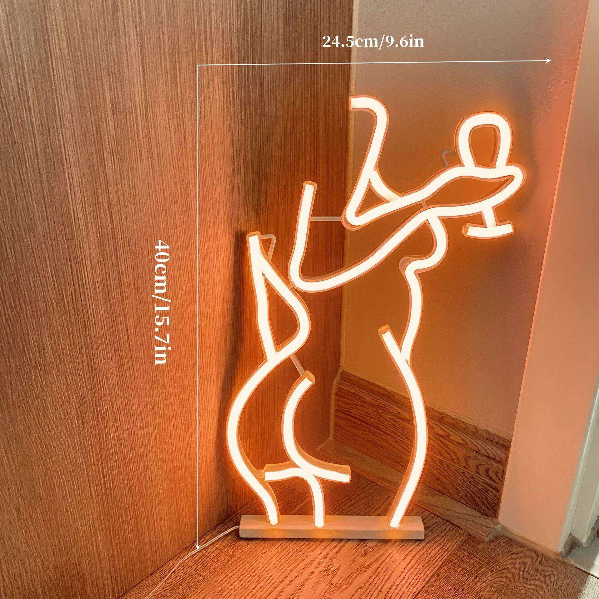 sokka夫人霓虹灯美人背影电池/USB供电桌面/壁挂装饰寝室家居装饰,淘宝优惠券,粉丝福利购,淘宝优惠卷