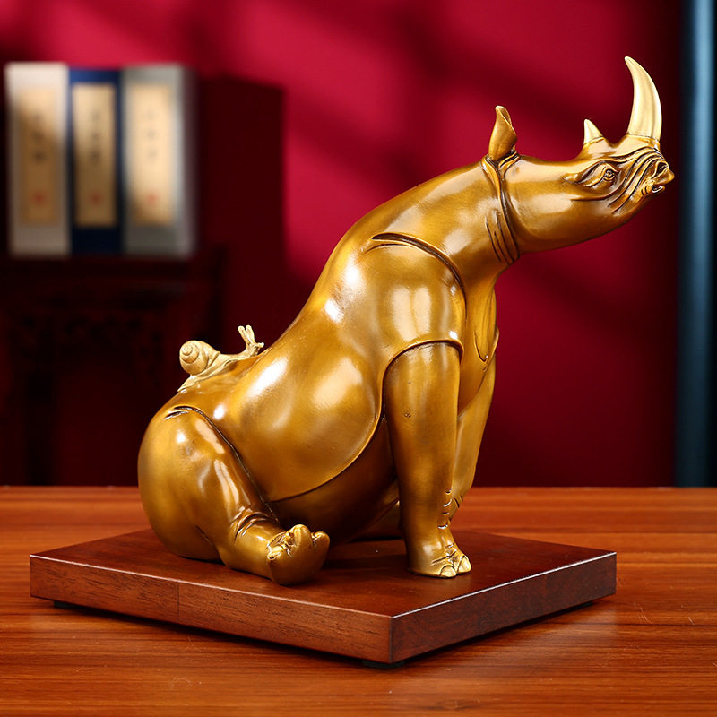 黄铜牛上牛摆件办公室犀牛装饰礼品家居客厅现代铜工艺品商务礼品,淘宝优惠券,粉丝福利购,淘宝优惠卷