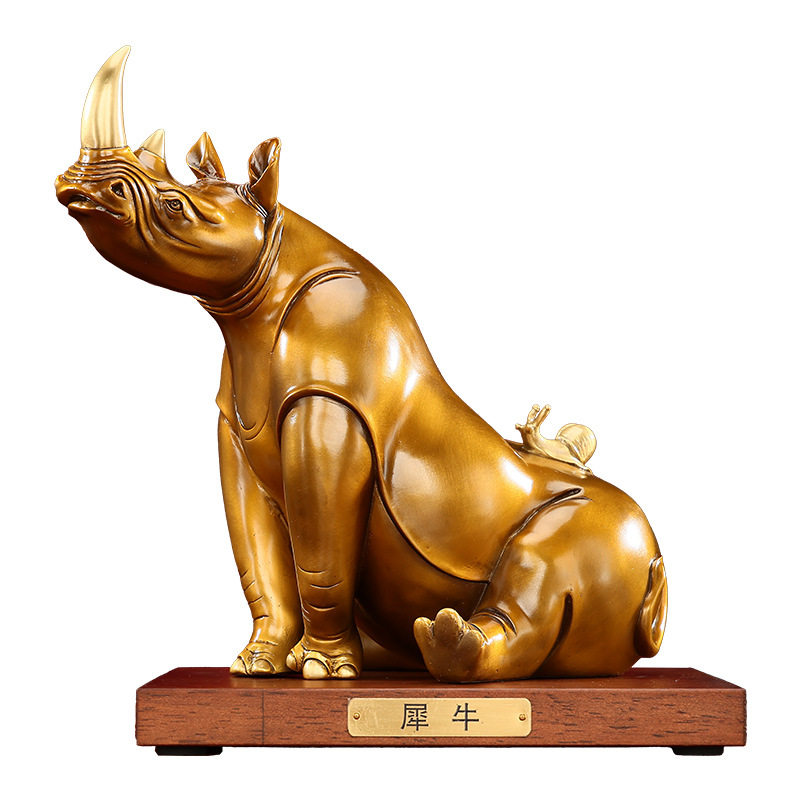 黄铜牛上牛摆件办公室犀牛装饰礼品家居客厅现代铜工艺品商务礼品,淘宝优惠券,粉丝福利购,淘宝优惠卷
