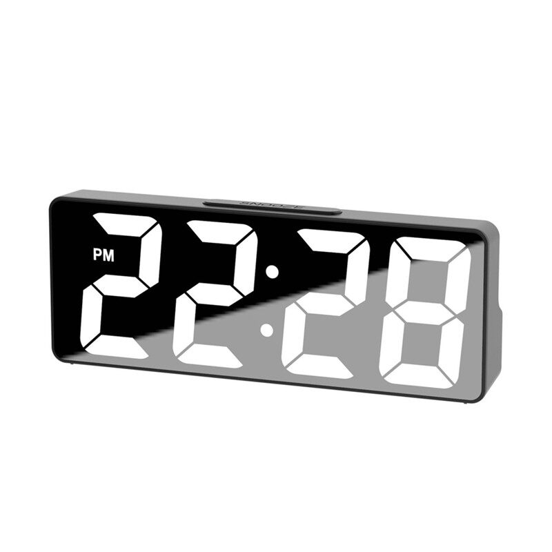 Ins silent digital electronic clock alarm clock luminous mirror student desktop smart simple multifunctional clock desktop