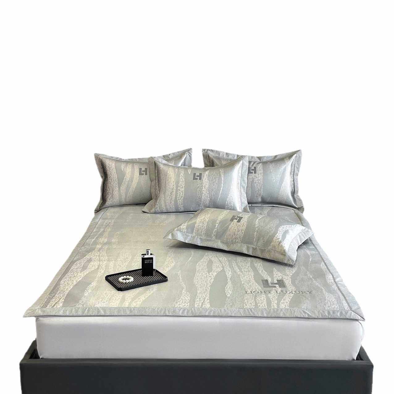 新款直销数码印花冰丝凉席三件套轻奢高档1.5/1.8m床可机洗防滑折,淘宝优惠券,粉丝福利购,淘宝优惠卷