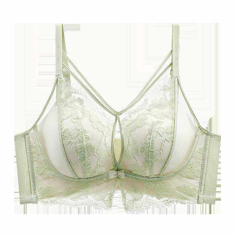 新款直销性感豹纹内衣女小胸显大聚拢加厚美背平胸专用纯欲蕾丝文,淘宝优惠券,粉丝福利购,淘宝优惠卷