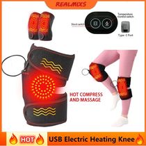 USB Electric Heating Vibration Knee Pads Heated massage Ther