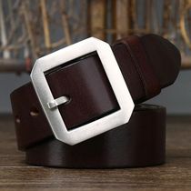 3 8CM Thick Cowskin Genuine Leather Belt for Men High Qualité