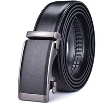Mens Genuine Leather Ratchet Dress Belt with Automatic Sli