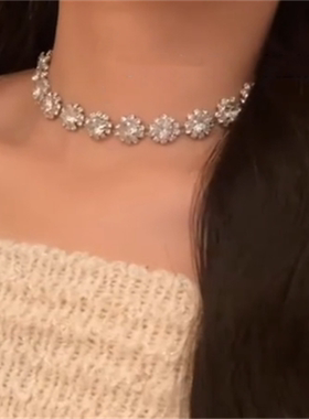 超闪满钻锆石项链女款