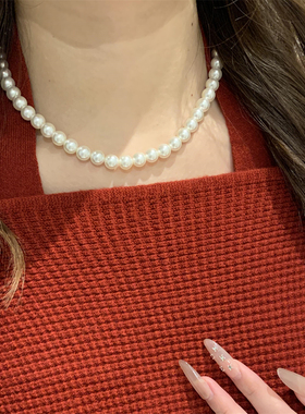 金智秀jisoo同款珍珠项链