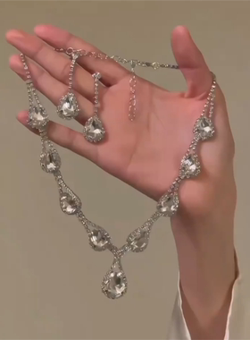 水滴流苏轻奢小众高级感项链女