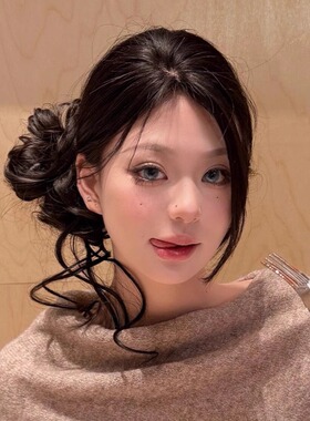 贵气千金丸子头假发发圈女高颅顶