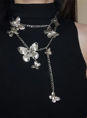 欧美复古蝴蝶腰链女ins风多层