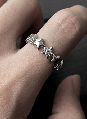 甜酷个性星星戒指女款