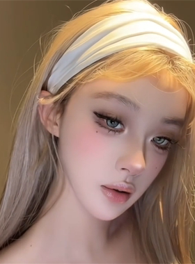 纯色宽边发带高级感简约