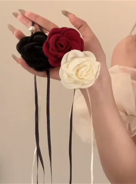 玫瑰珍珠女choker项链