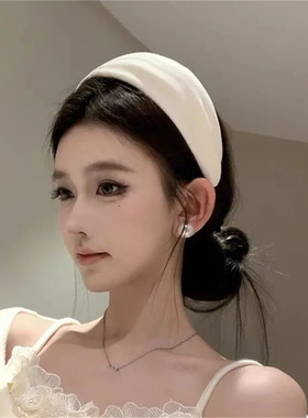 简约ins纯色宽边发带高颅顶发饰