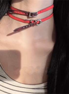 暗黑纯欲风choker项圈女甜酷辣妹