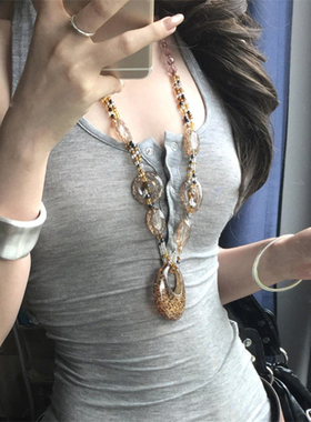 古早涩谷辣妹项链豹纹