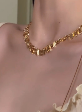 拥簇麦穗项链抽拉可调节颈链