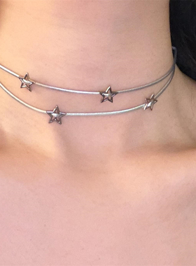 星星choker脖颈链项圈女甜酷