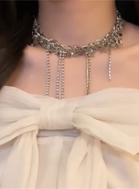 五角星多层叠加流苏星星项链