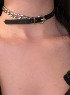 辣妹风链条拼接项链choker项圈