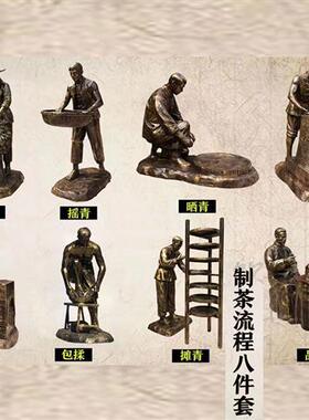 定制玻璃钢铸铜仿铜人物雕像农耕民俗名人校园体育各类人物雕塑