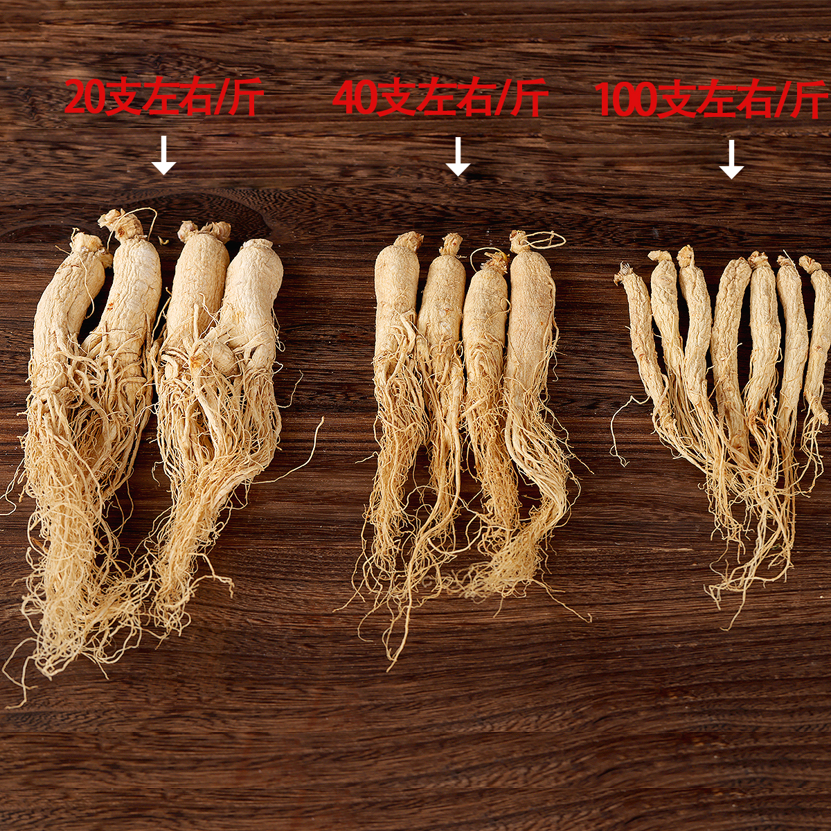 生晒参长白山人参非野山参东北干人参泡酒专用中药材500g白参人叁