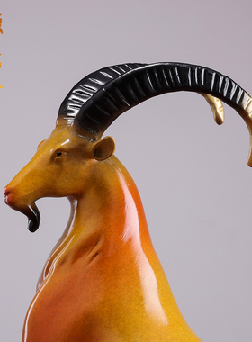 领头羊摆件黄铜羊生肖羊家居客厅玄关装饰品送领导办公室桌面摆设