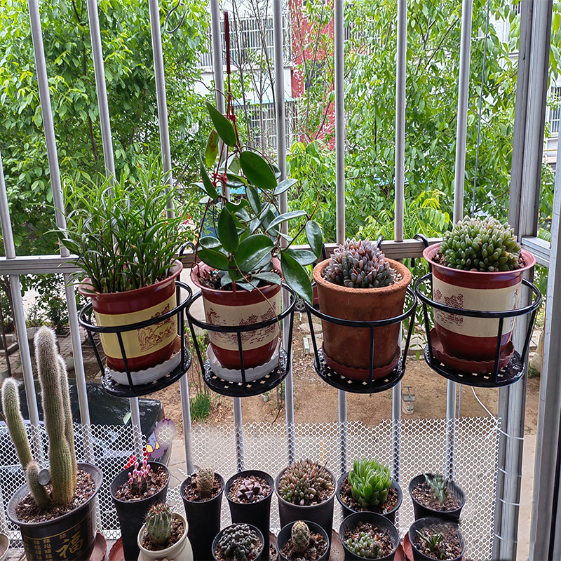 特价阳台花盆架铁艺花架栏杆悬挂置物架窗台挂架护栏多肉花架子,淘宝优惠券,粉丝福利购,淘宝优惠卷