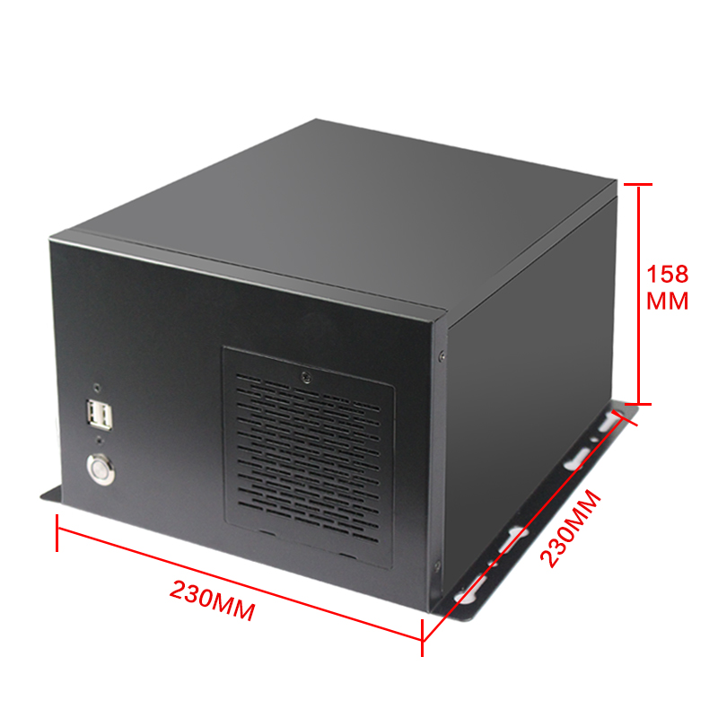 2-slot wall-mounted industrial control chassis 6 COM ports itx motherboard position full-height card industrial equipment firewall server