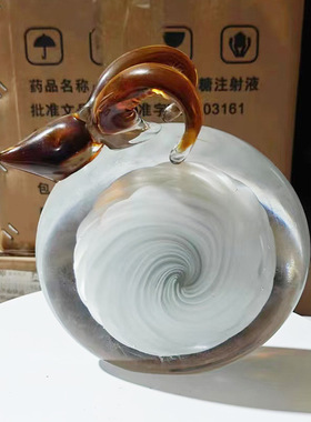 古法琉璃绵羊山羊摆件创意家居装饰品玄关摆件家用商务礼品跨境