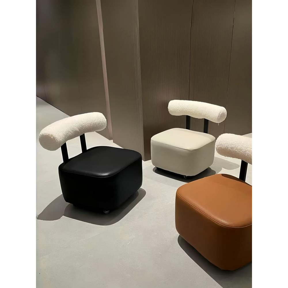 COCO 万向轮小凳子家用矮凳沙发凳滑轮凳门口换鞋凳移动靠背椅子,淘宝优惠券,粉丝福利购,淘宝优惠卷