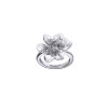 Twin Lily Flower Plain Ring 3 Colors