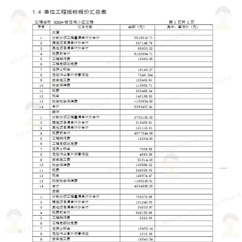 11层框架住宅楼建安工程投标书 方案投标工程住宅楼住宅投标书 - 图1