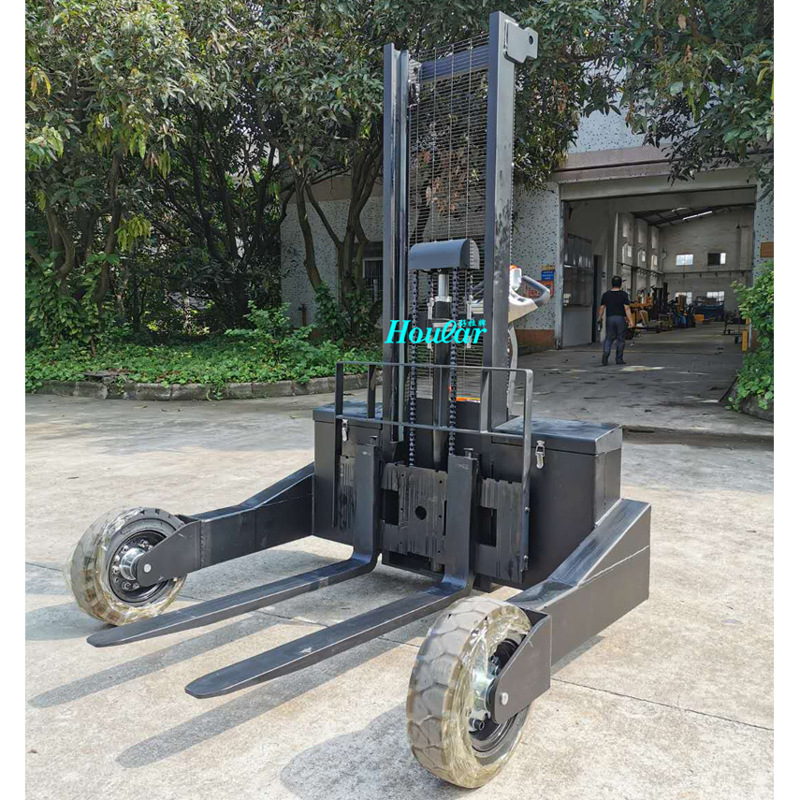 hoular好拉越野山地电动堆高车充气轮小型全自动叉车恶劣路况铲车 - 图1